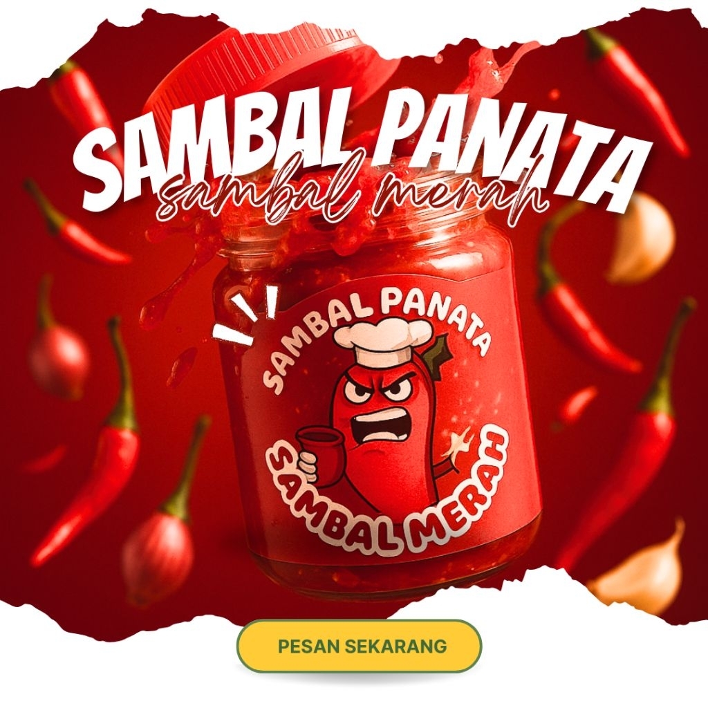 

Sambal Panata Sambal Merah Pedas Kental | Sambal Uleg Cabai Rawit Asli 100gr | Sambal Homemade Enak Praktis