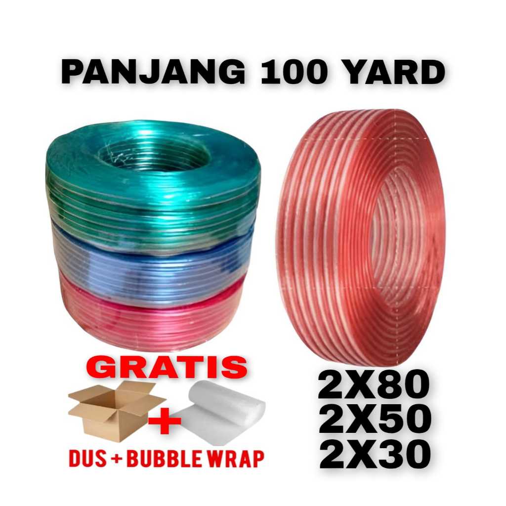 KABEL TRANSPARAN / KABEL AUDIO / KABEL LISTRIK VIPER 90 METER FULL ( 100 YARD)