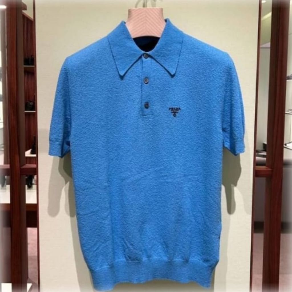 kaos kerah rajut pria polo shirt