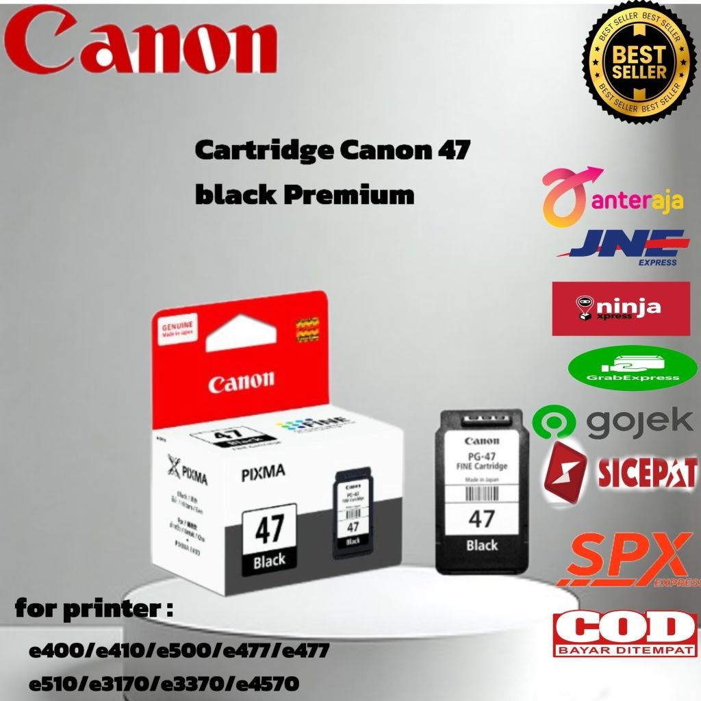 Tinta canon PG-47 for printer pixma e400/e410/e470