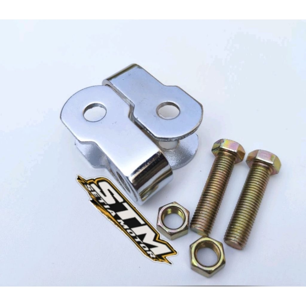 peninggi shock belakang motor bebek / peninggi shock belakang model U besi chrome/ peninggi shock be
