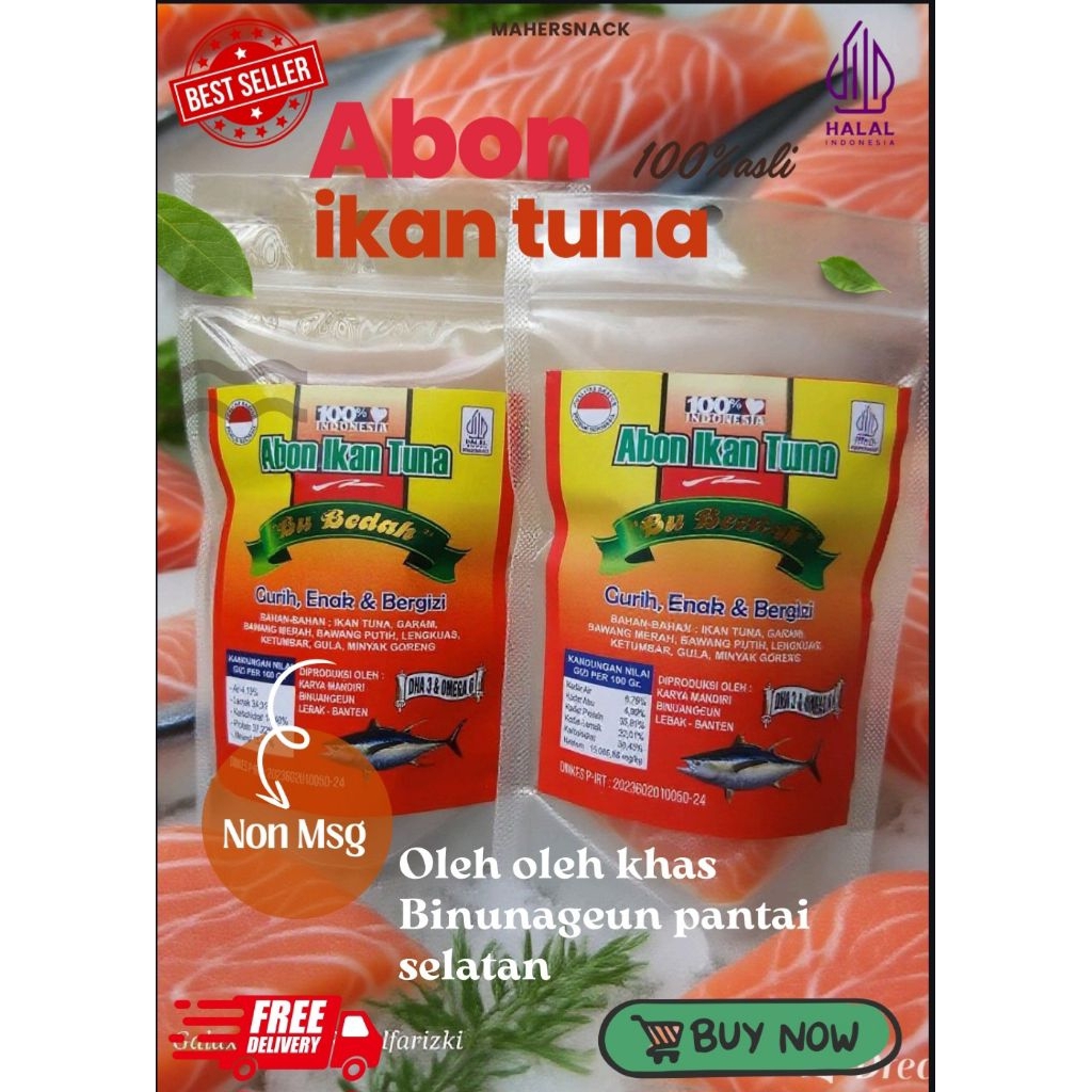 abon ikan tuna kemasan 85g,abon ikan tuna super premium,abon ikan tuna non msg,abon tuna