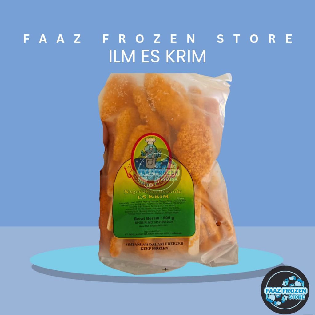 

Nugget Naget ikan bentuk Es Krim Telur Naga ILM 500gr