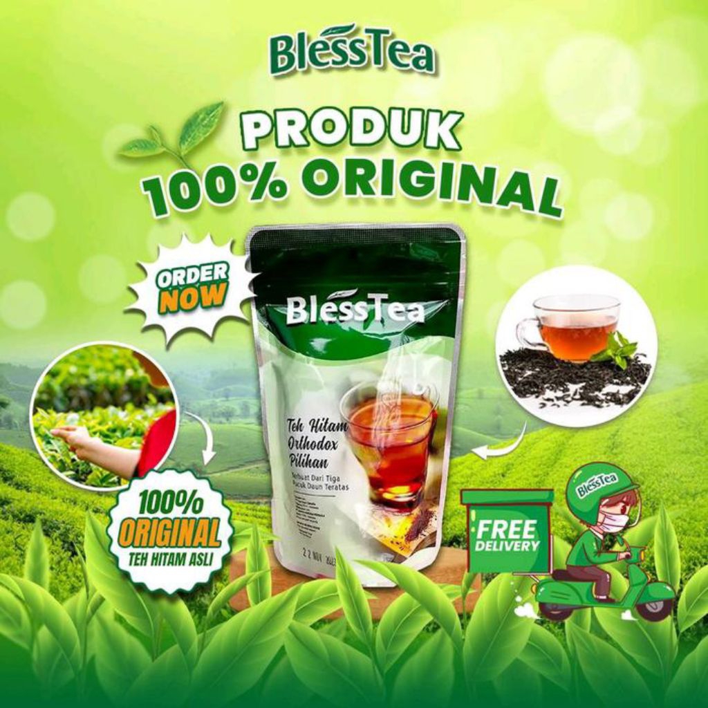 

Teh Hitam Blesstea, Teh Blesstea, Blesstea Antioksidan Tinggi, Blesstea Kemasan pouch 100% Original