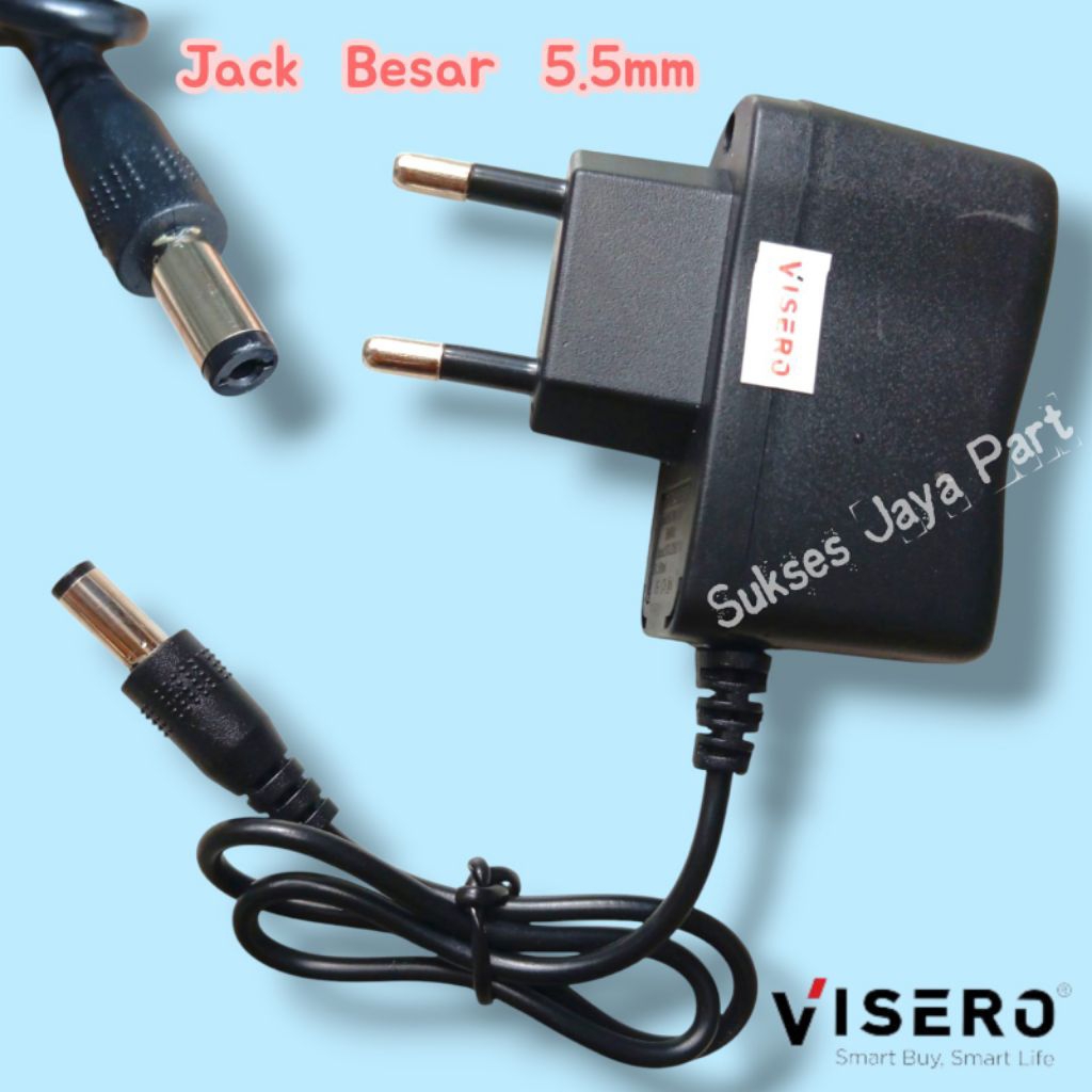 Adaptor Cas Senter Kepala Jack Besar Visero kualitas bagus