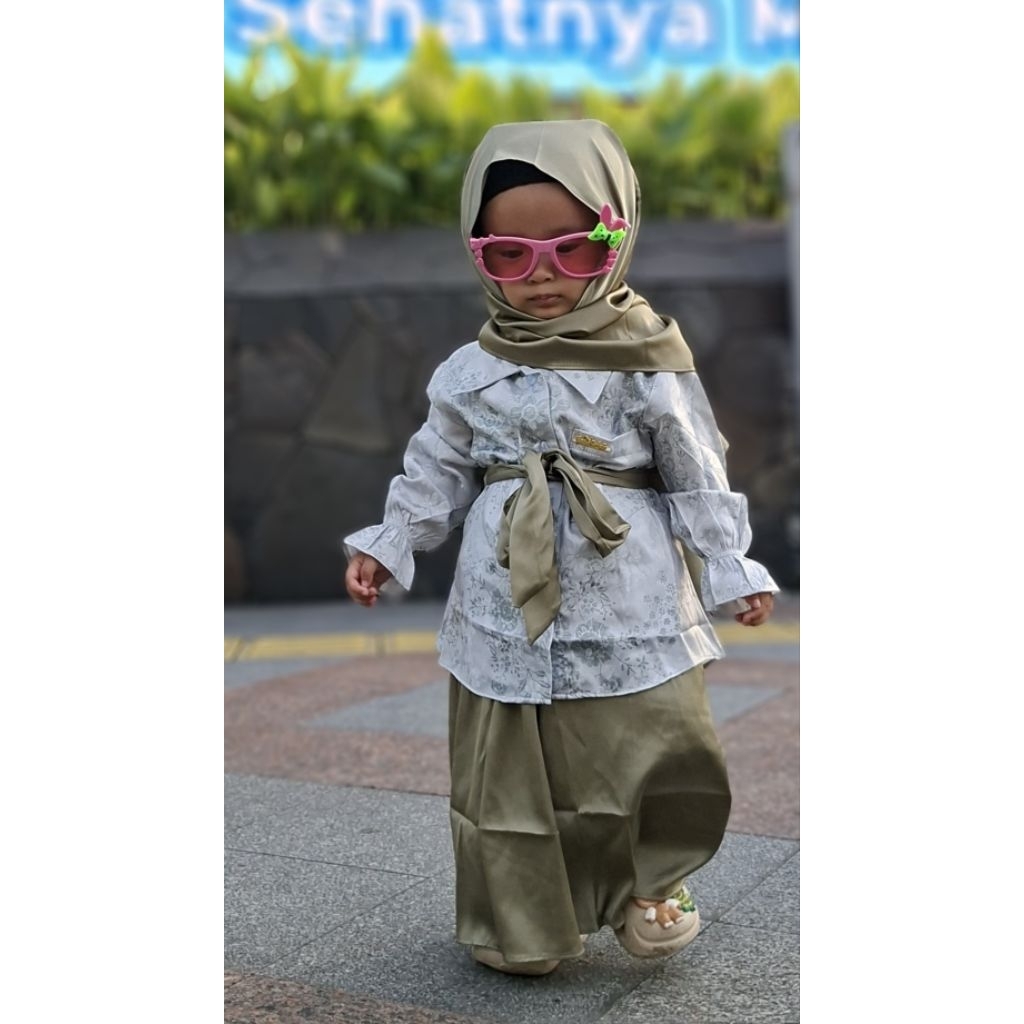 CLARISA set rok 1-12 th/setelan rok anak perempuan/set rok muslim anak/baju muslim anak