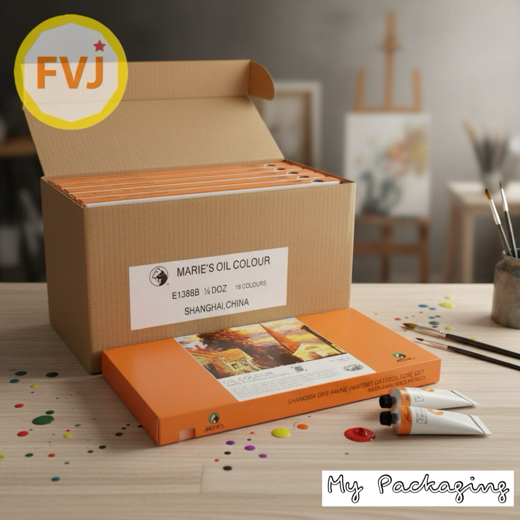 Cat Minyak Lukis Marie’s 18 Warna 12ml – Oil Colour Set