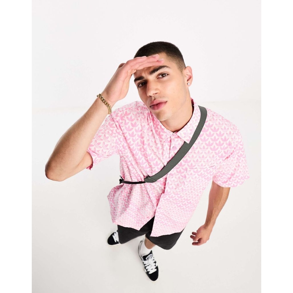 Kemeja Adidas Monogram AOP Pink