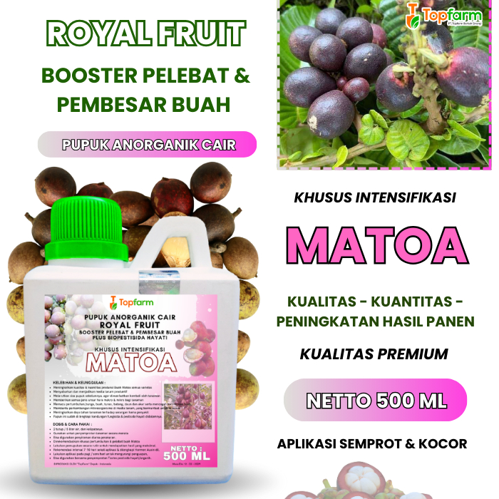 Pupuk Matoa Pelebat Dan Booster Buah/ Pupuk Matoa Cepat Berbuah Lebat/ Pupuk Perangsang Matoa Anti R