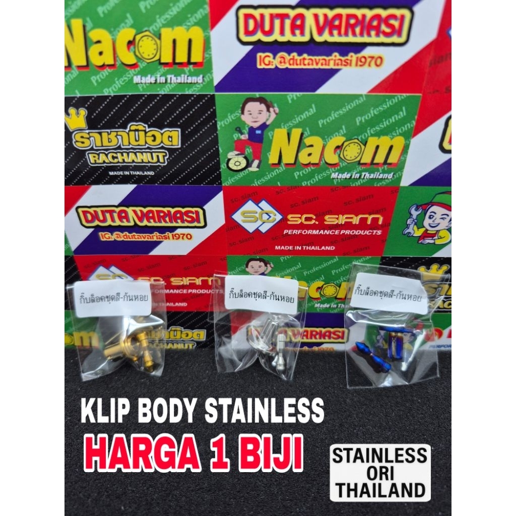 Baut Klip Body Aerox, Nmax, Xmax, Lexi Old - New Stainless Thailand