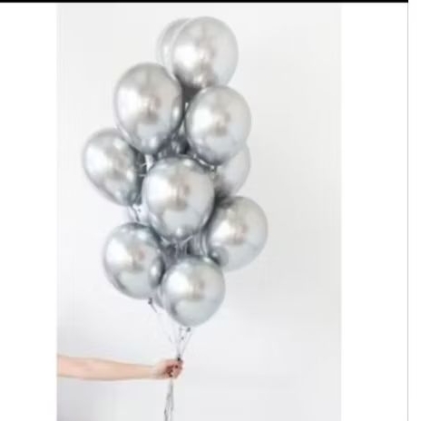 Balon latex chrome silver