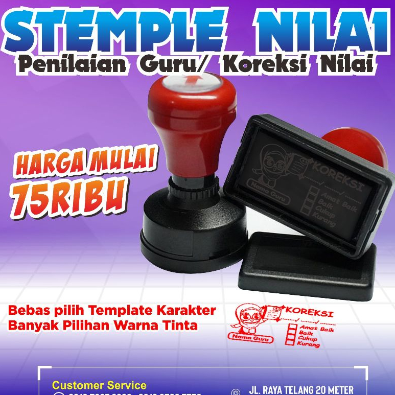 

Stempel Koreksi Tugas Siswa – Stempel Flash Custom Nama & Pesan
