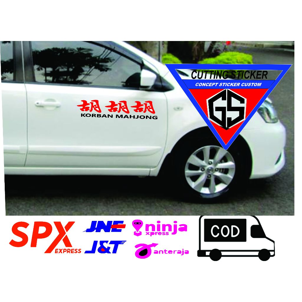 stiker kaca mobil truk stiker body pintu samping belakang