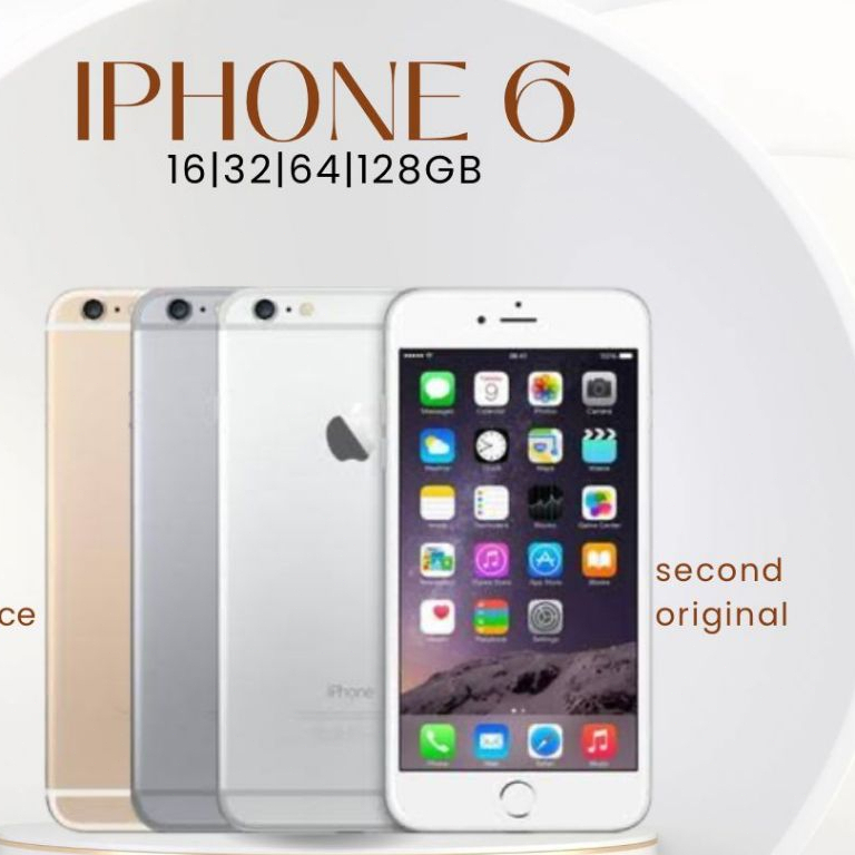 hp second original iphone 6 , 16gb ,32gb,64gb,128gb, normal dan mulus dengan harga murah meriah