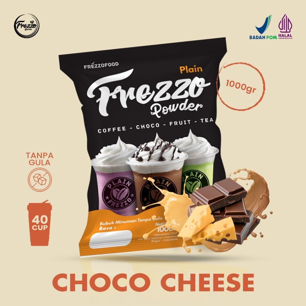 

Bubuk Minuman Rasa Choco Cheese Plain Frezzo 1kg/ Minuman Murah dan Enak Frezzo Plain