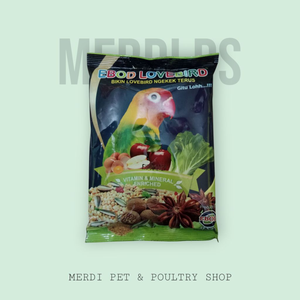 Ebod Lovebird - Makanan Burung Lovebird Bikin Lovebird Ngekek Terus dengan Vitamin & Mineral