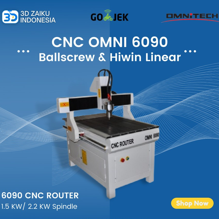OMNI 6090 Industry CNC Router 60x90 cm with Ballscrew and Hiwin Linear