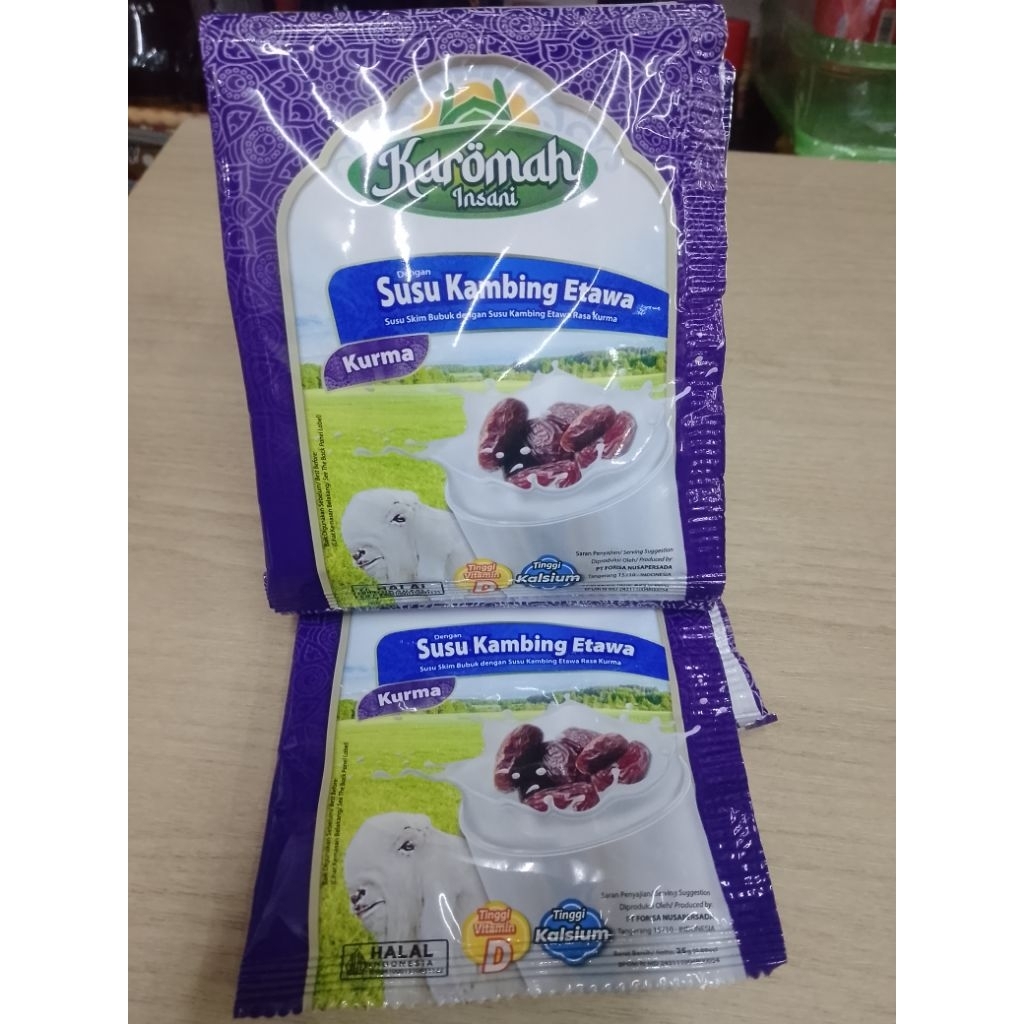 SUSU KAMBING ETAWA KURMA KAROMAH 1RENCENG ISI 10PCS / KAROMAH SUSU KAMBING ETAWA KURMA