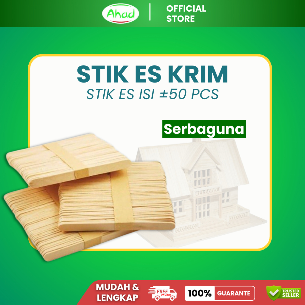

Stik Es Krim Kayu Isi 50 Pcs / Stik Kayu Kerajinan / Stik Ice Cream