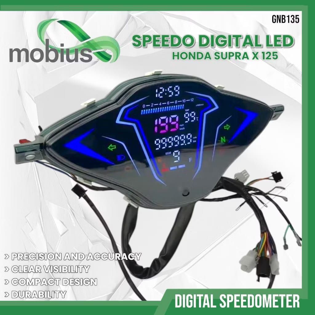 SPEEDOMETER MOBIUS ORIGINAL DIGITAL LED SUPRA X 125
