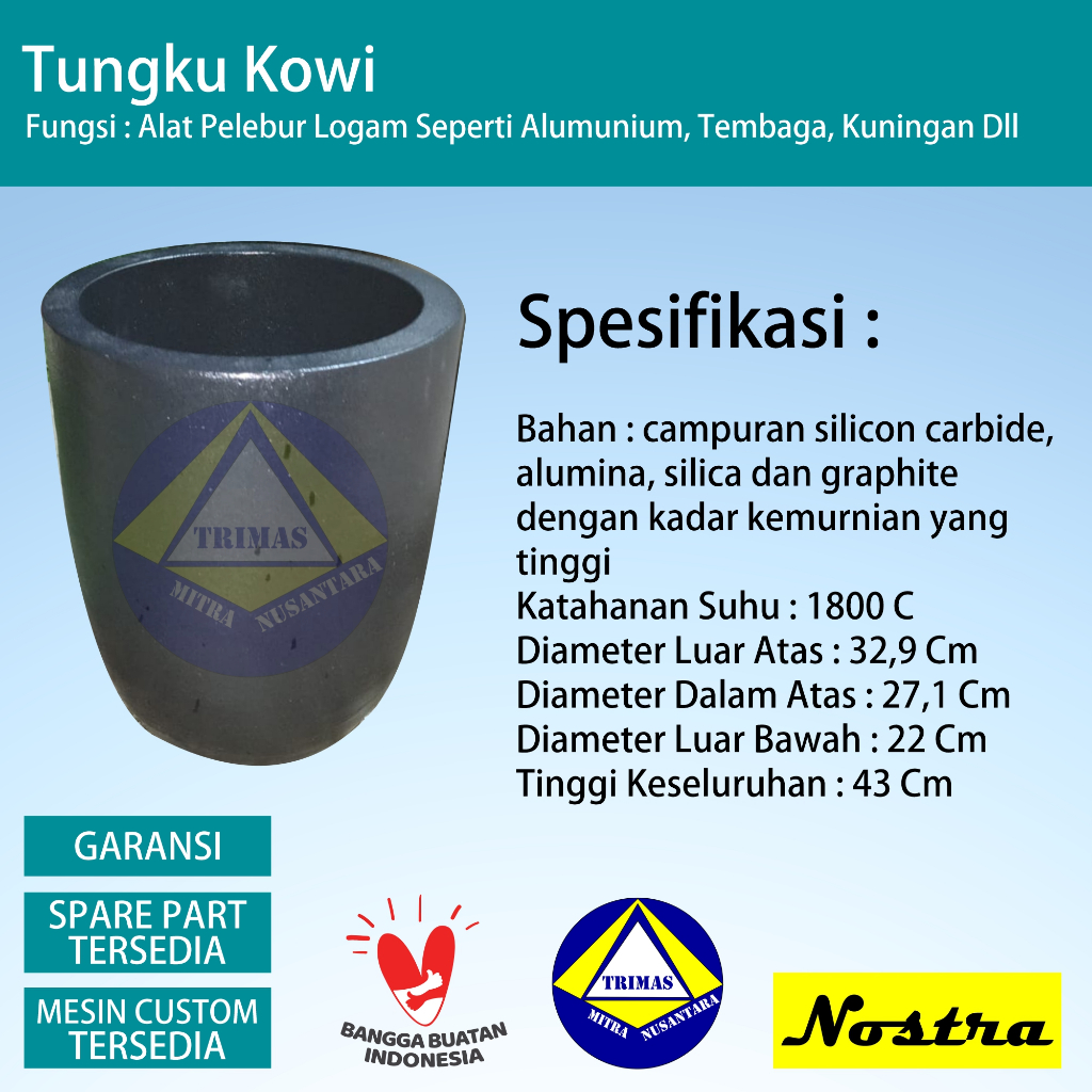 Tungku Kowi Pelebur Logam 100-150 Kg