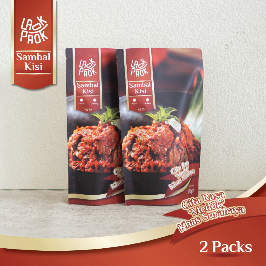 

Laok Paok - Paket Sambal Kisi Daging Sapi Gurih Pedas Manis 2 Pack - 200gr per pack / Lauk Makanan Siap Saji