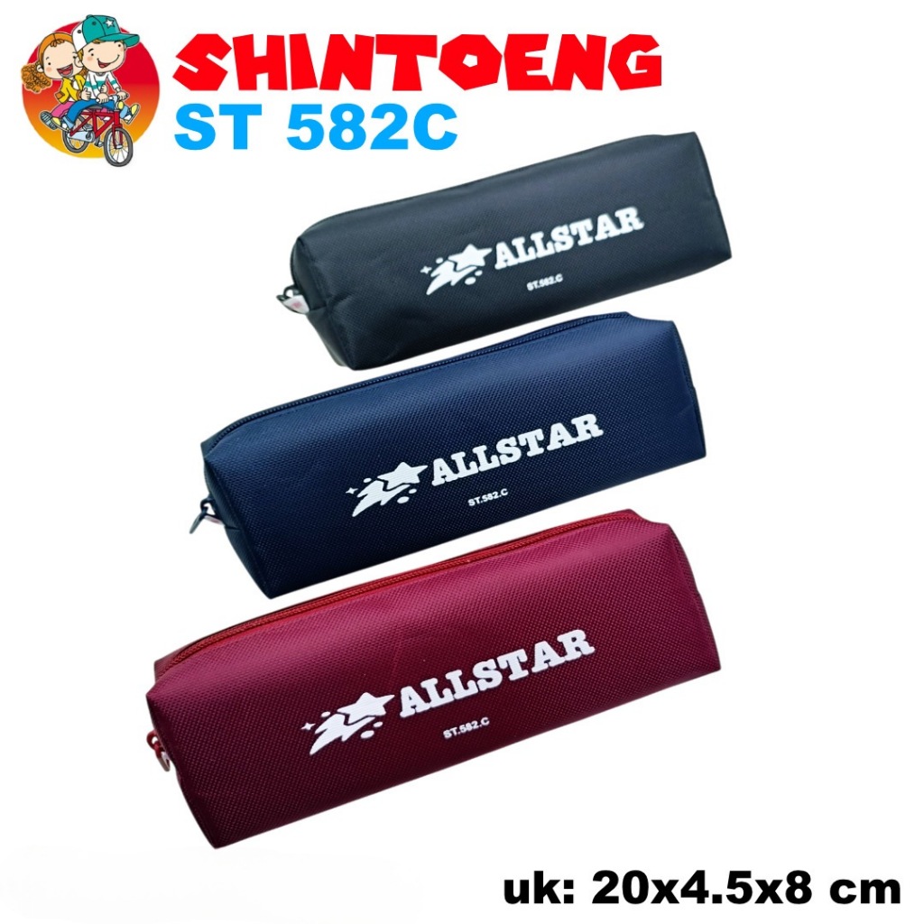 

SOS Kotak Pensil Sleting Shintoeng Segi 8x20/Pencil Pouch/Tempat Pensil/Dompet Pensil/Tepak