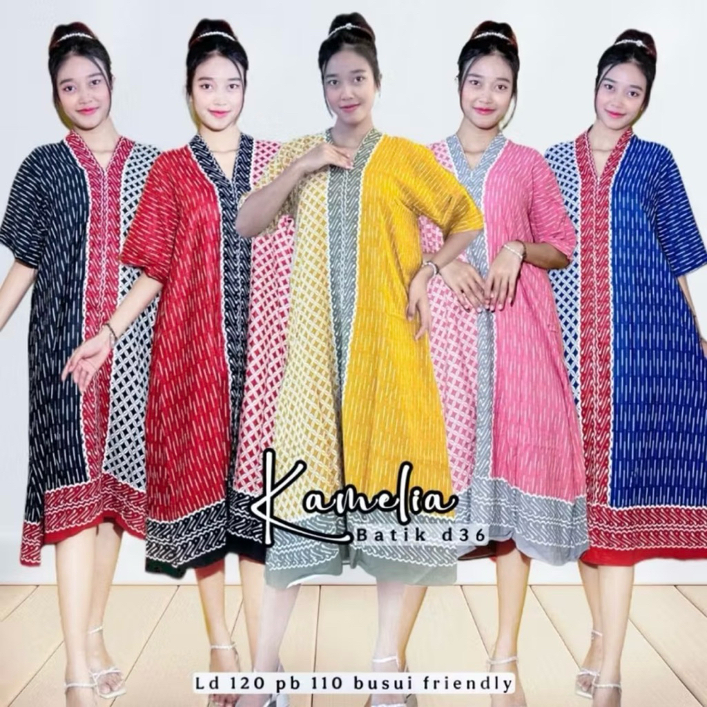 (BATIK D36) Daster Homedress Kamelia Promo 2026! Model Elegan Cantik Bahan Adem Nyaman