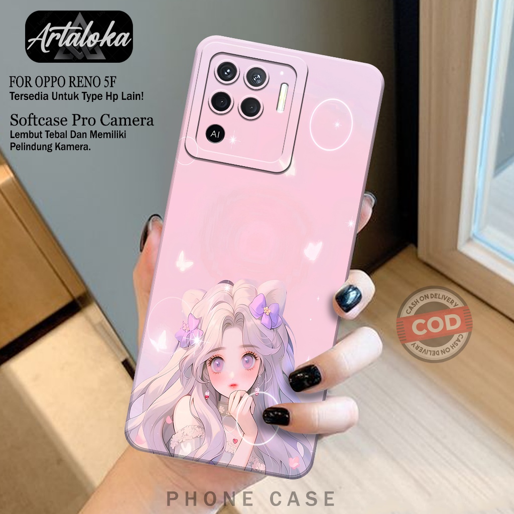 Softcase OPPO RENO 5F Fashion Case Kartun Case Hp OPPO RENO 5F Silikon Pro Camera OPPO RENO 5F Kesin