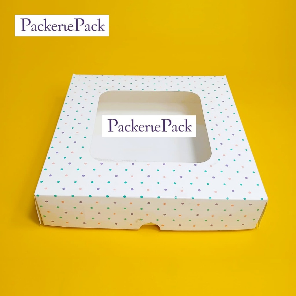 

Dus Kotak Kue Ivory Polka Warna Warni 22x22x5 cm Ivory Premium Jendela Box Polkadot Warna Warni 22 x 22 x 5 (10 Pcs)