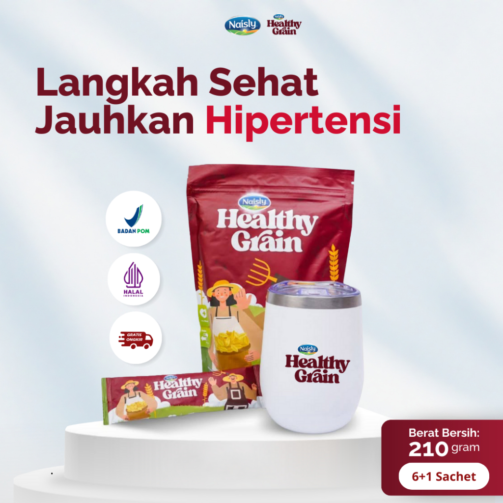 

HealthyGrain Minuman Sereal Untuk Mengontrol Tekanan Darah & Menurunkan Hipertensi 1 Pouch