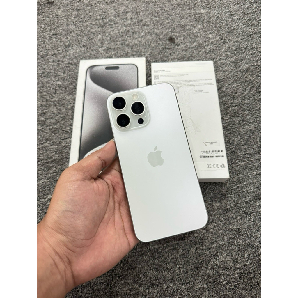 iphone 15 pro max 512gb ibox white titanium second