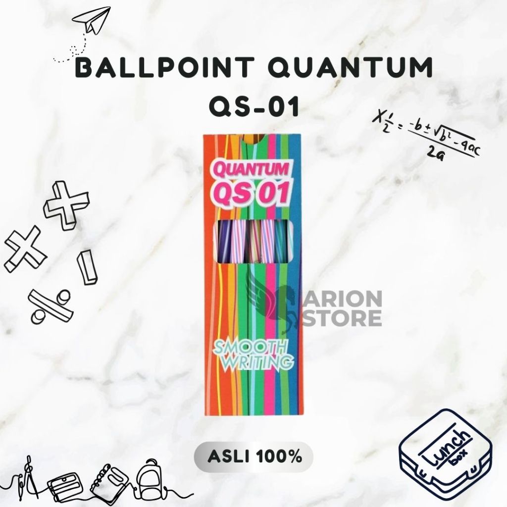 

[ARION STORE] BALLPOINT QUANTUM QS-01 Hitam / STANDARD PEN QS-01 [PAK][12BIJI]