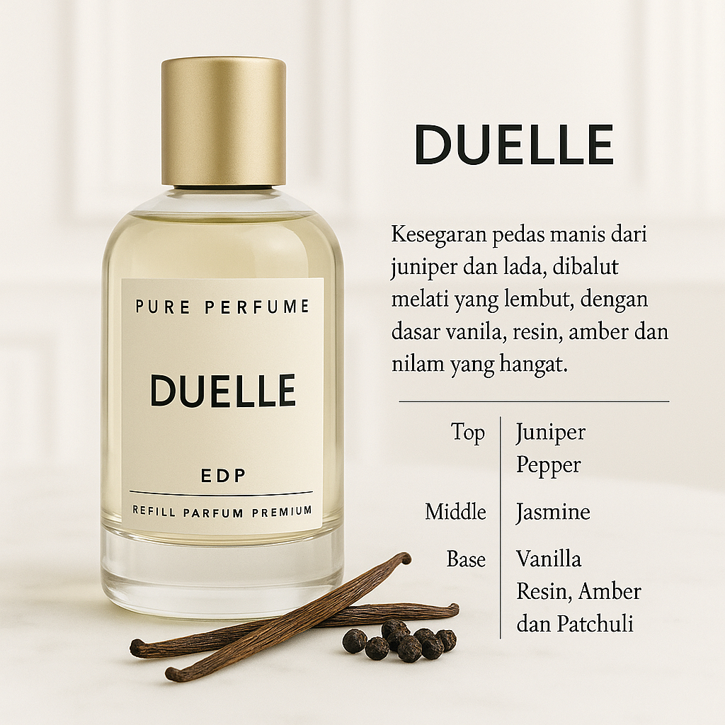 DUELLE BY PURE PERFUME | REFIL PARFUM PREMIUM UNISEX TAHAN LAMA