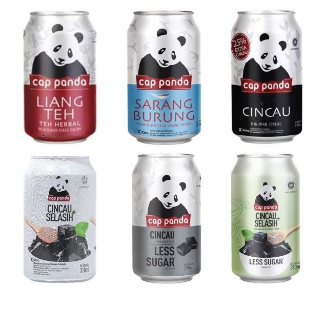 Cap Panda Minuman Kaleng Herbal Segar 310 Ml Cap Panda Kaleng Herbal Cincau Liang Teh