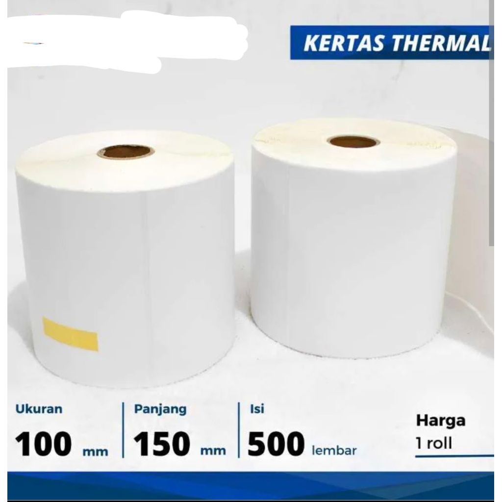 Sticker Kertas Thermal Label 100X150 MM A6 500 Lembar