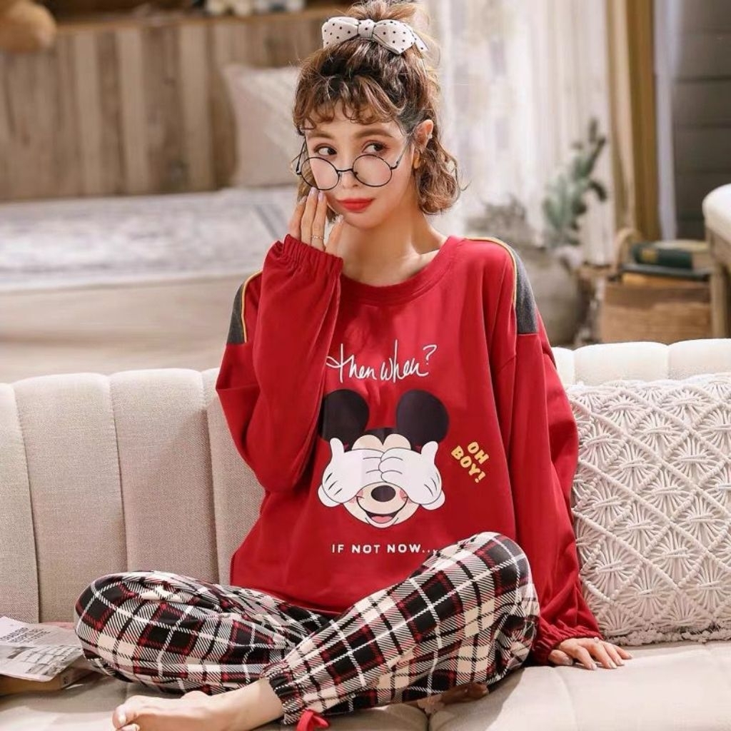 JF - STELAN OVERSIZE JOGGER PP / PIYAMA WANITA KOREAN STYLE / PIYAMA TIDUR