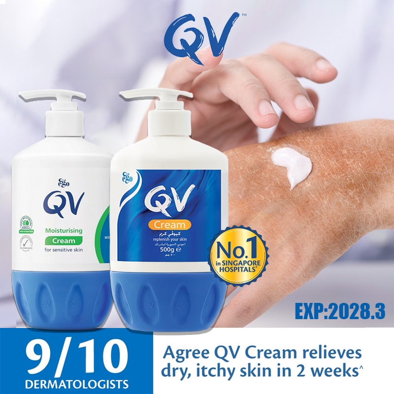 Ego QV Cream 500gr / Moisturising Cream untuk Kulit Kering & Sensitif / Body Lotion Australia Origin