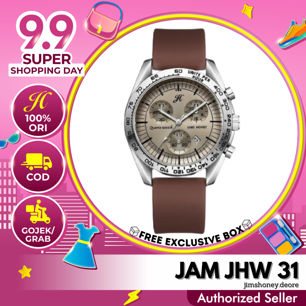 Jim Honey Jam Tangan JHW 31 Unisex Pria Wanita Analog Quartz Jimshoney JH Free Exclusive Box