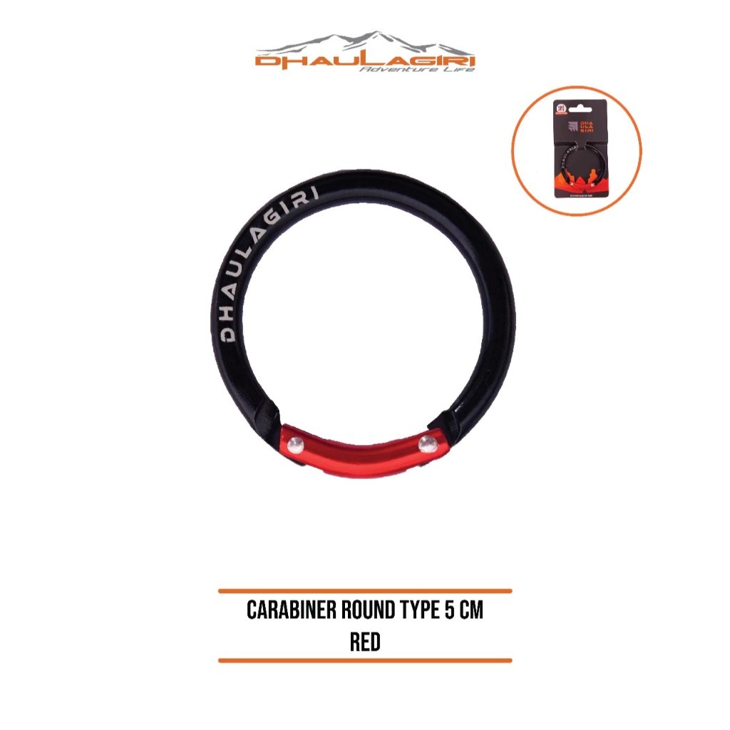 Karabiner Dhaulagiri Carabiner Round Type 3.5 CM - Carabiner Round Type 5 CM - Carabiner Multifungsi