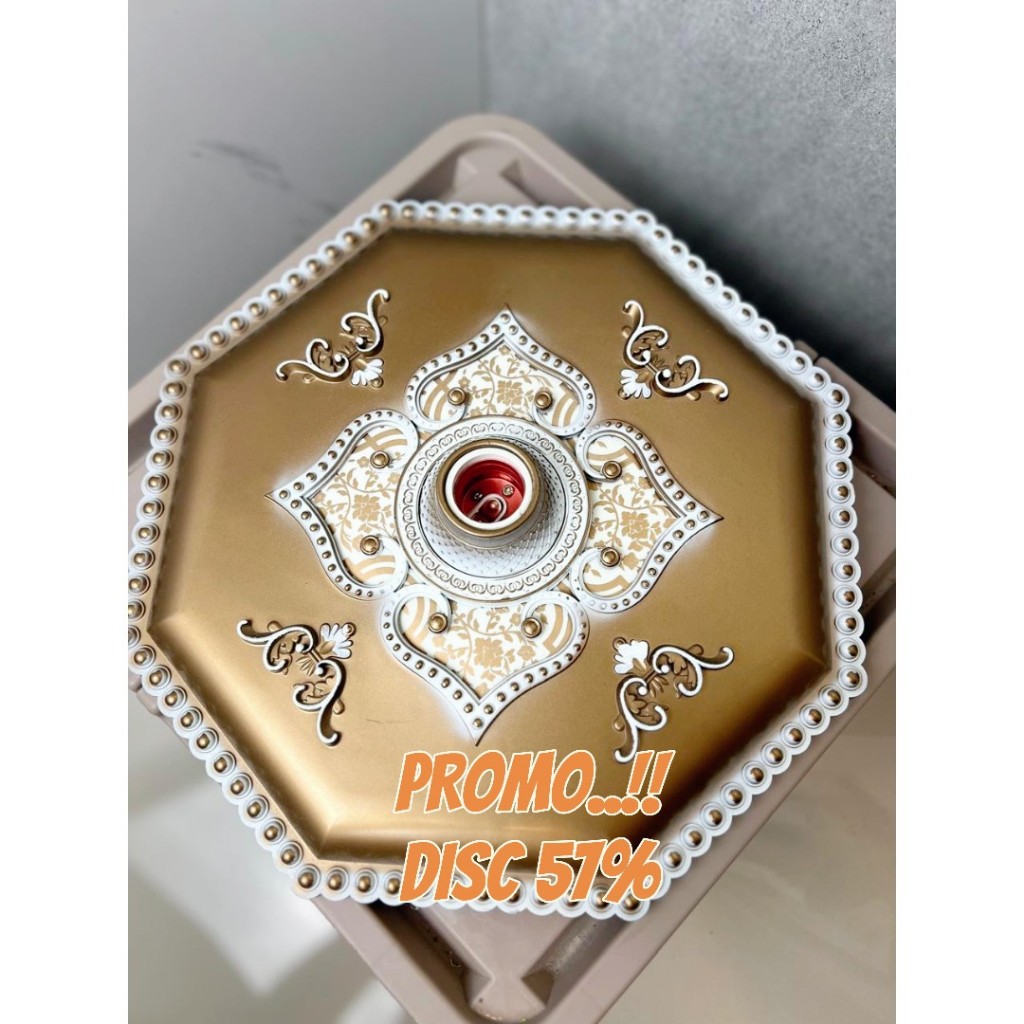 [ TERLARIS ) Fiting Lampu Ornamen 30x30 Fiting Ornamen Plafon Hias PVC/GRC fiting dekorasi plafon bt