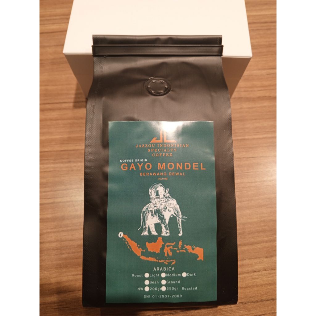 

Arabika kopi Gayo aceh bean's kemasan 200gr/bks