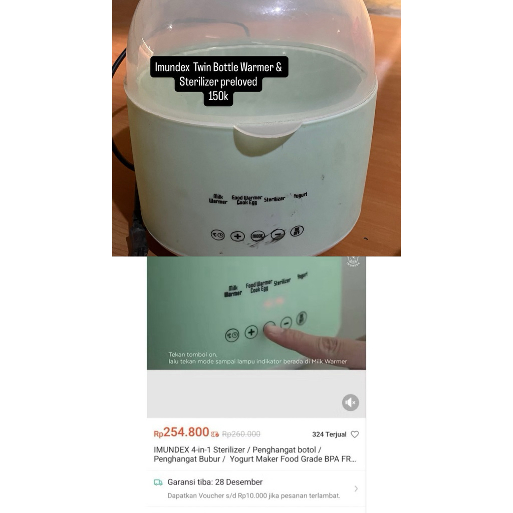 Imundex  Twin Bottle Warmer & Sterilizer