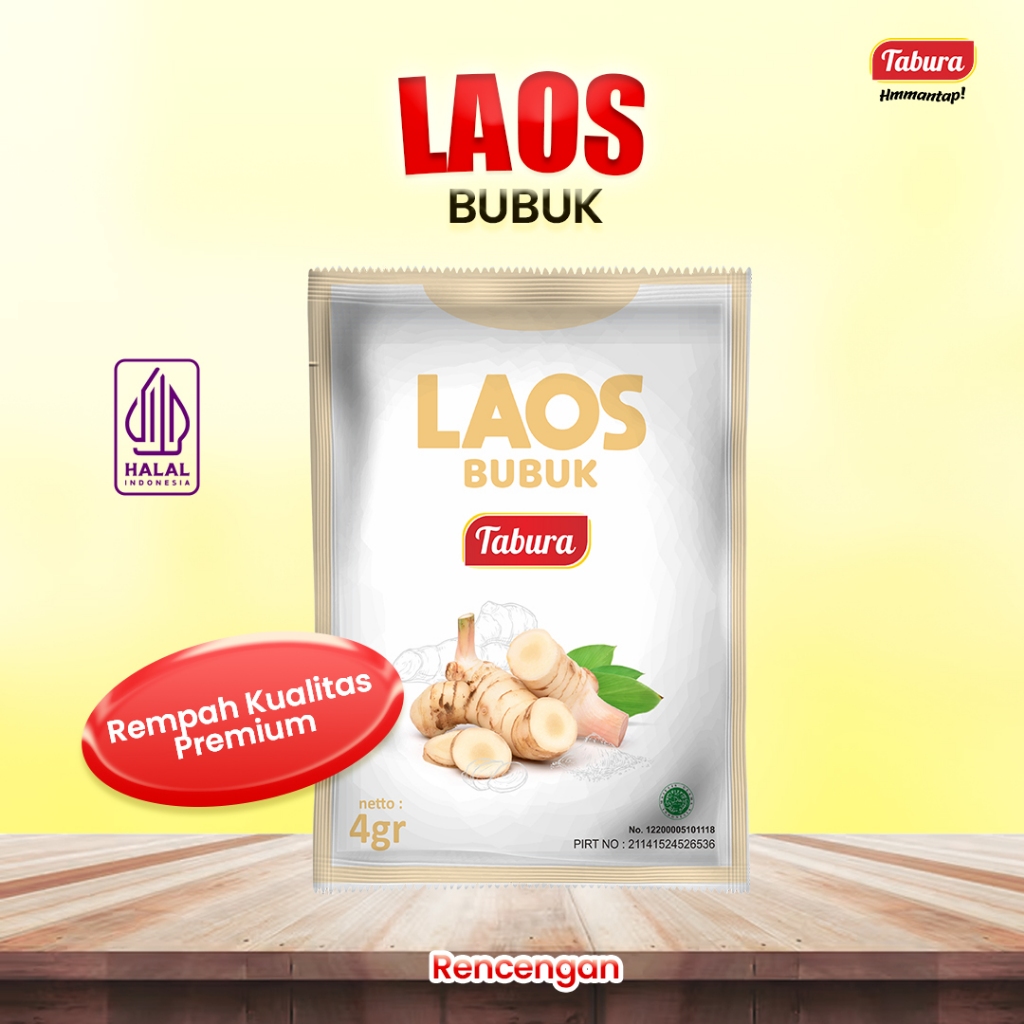 Laos Bubuk 12 pcs | Laos Bubuk Tabura 4g (RENCENGAN)