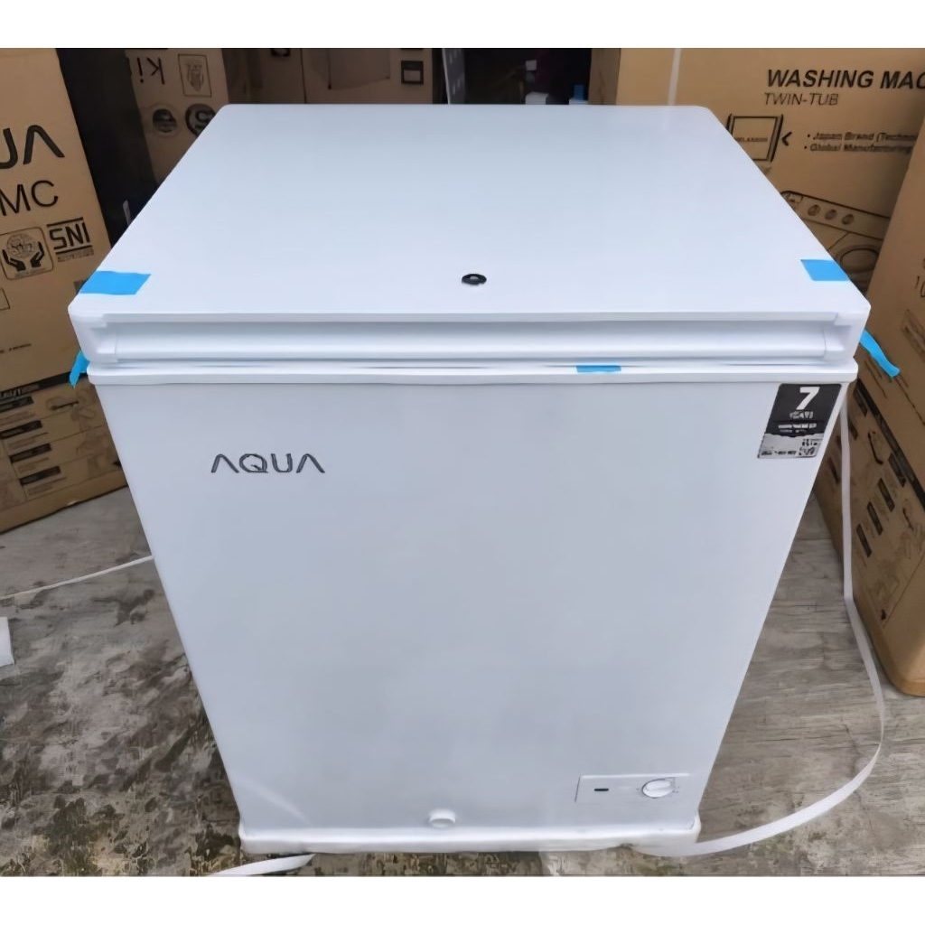 AQUA AQF 150 MC CHEST FREEZER BOX AQF 150MC LEMARI PEMBEKU 146 LITER