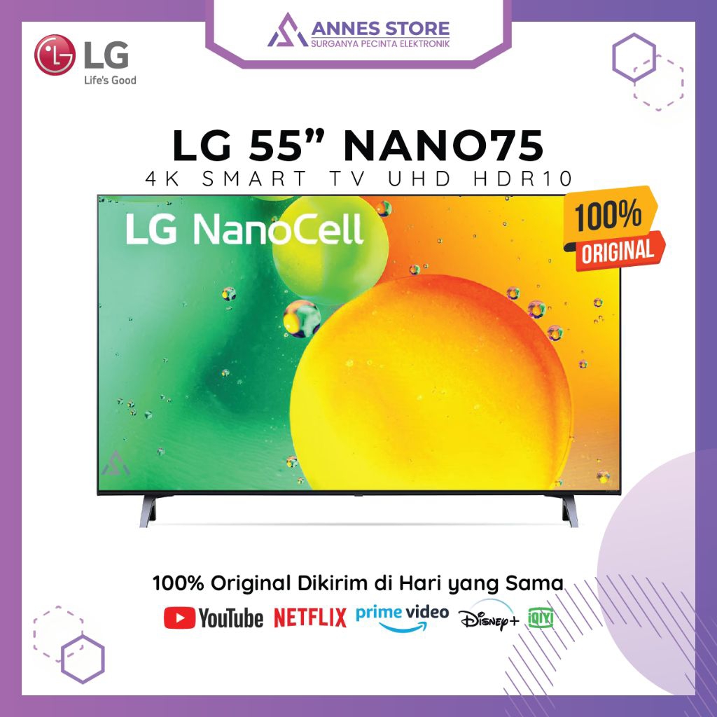 LED TV LG 55 Inch NANO75 4K Smart TV HDR10