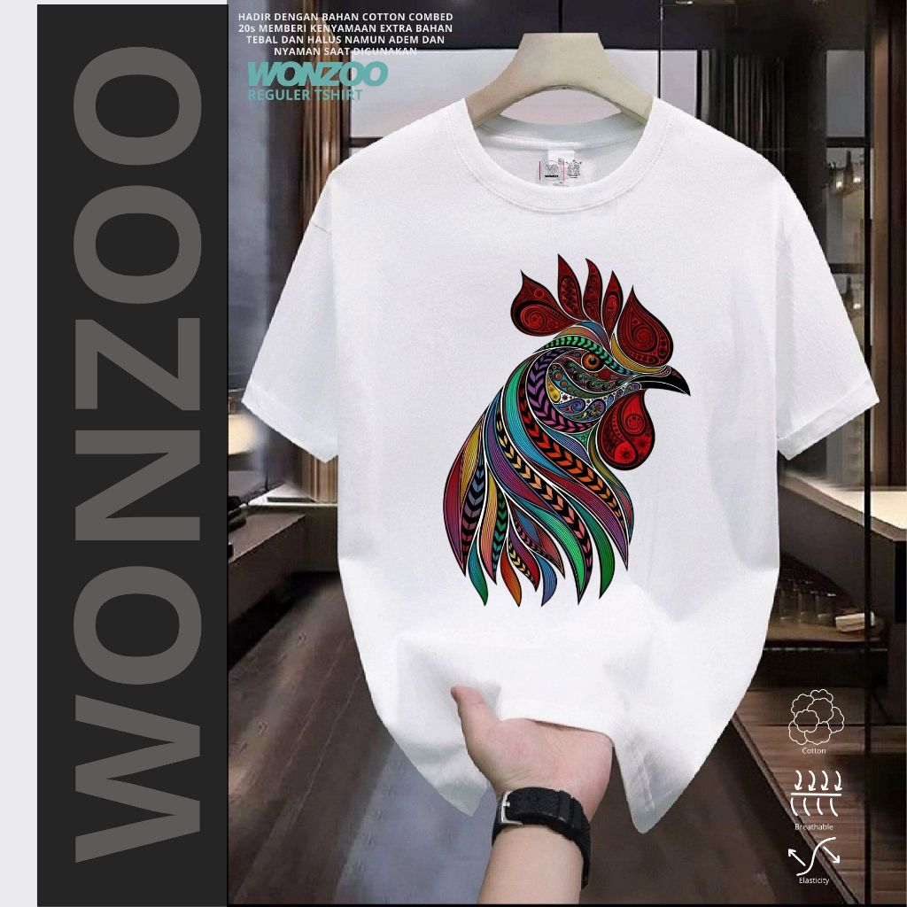 KAOS BAJU TSHIRT DISTRO LOGO AYAM JAGO