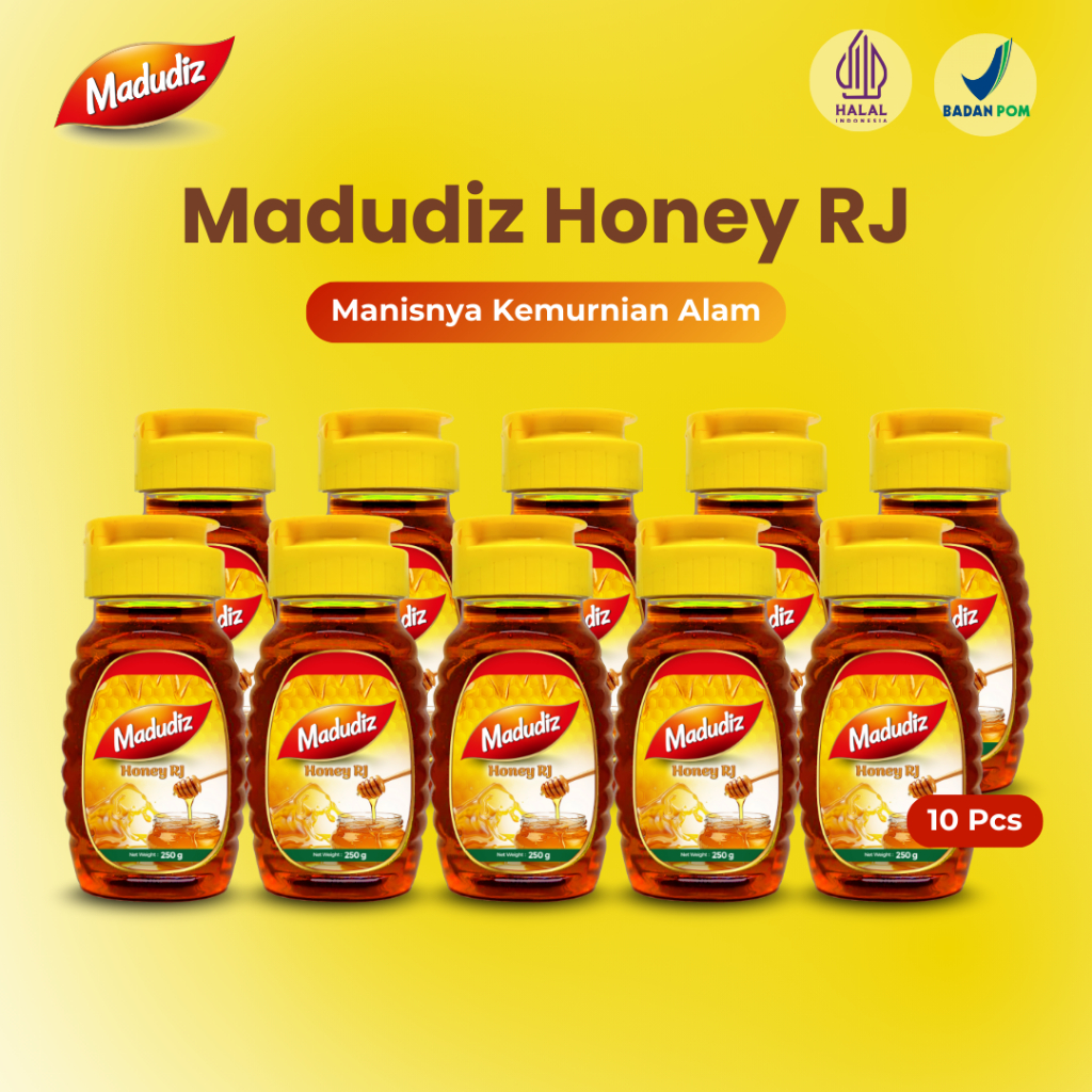 

Madudiz Madu Royal Jelly 150gr 10 Botol - Madu Alami Membantu Jaga Daya Tahan Tubuh