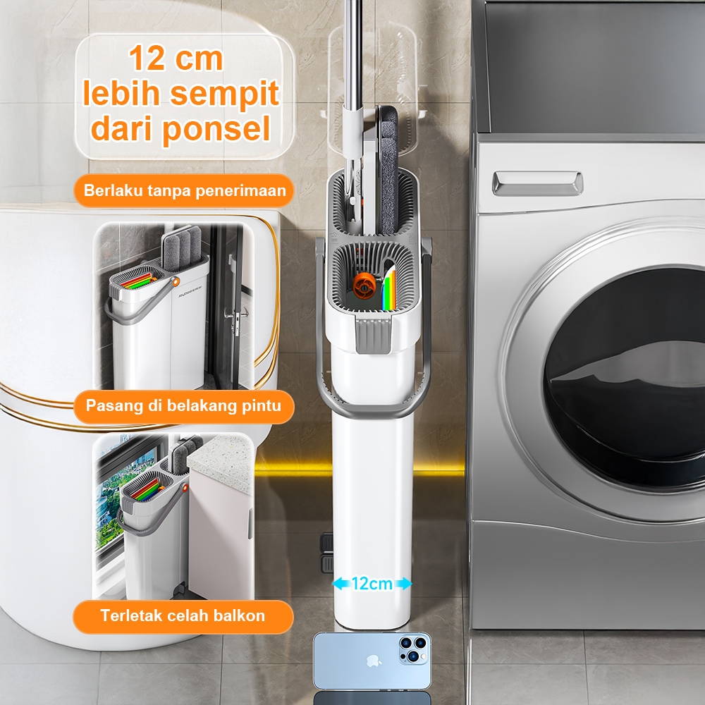 TERLENGKAP JOYBOS Lantai Mop Pembersihan Flat Mop 4in1 Multifungsi Mop 360 Spin Mop Dengan Bucket