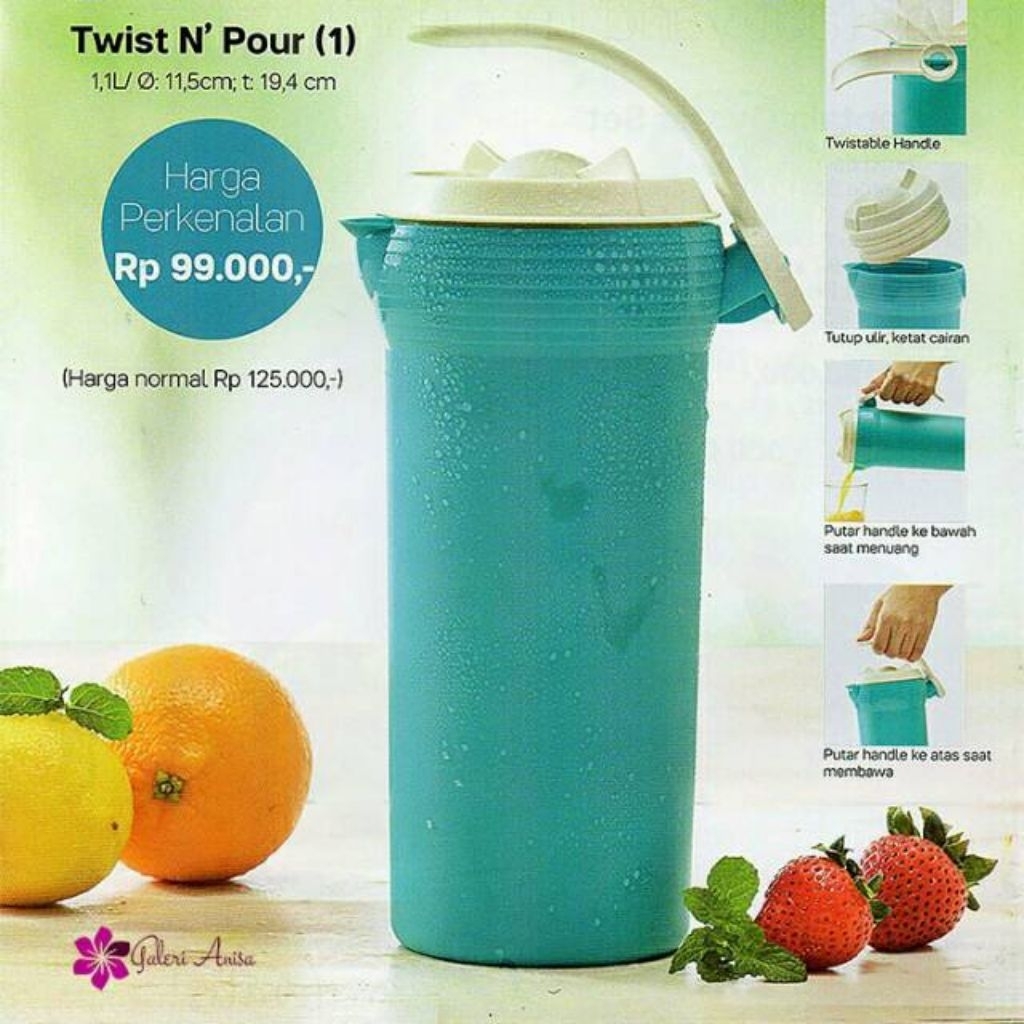 Twist N Pour Tupperware Teko Ceret Air